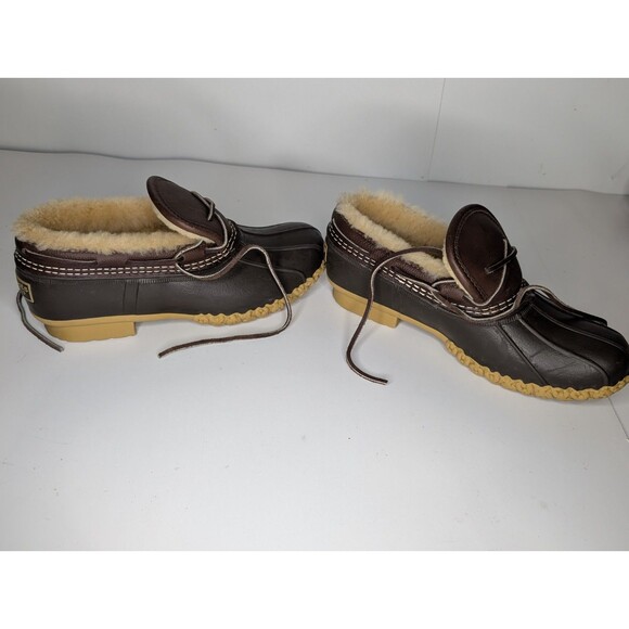 L.L.Bean Duck Boots Women's 7 N Shearling Lined Low Cut Slip-On Maine USA - Picture 9 of 14